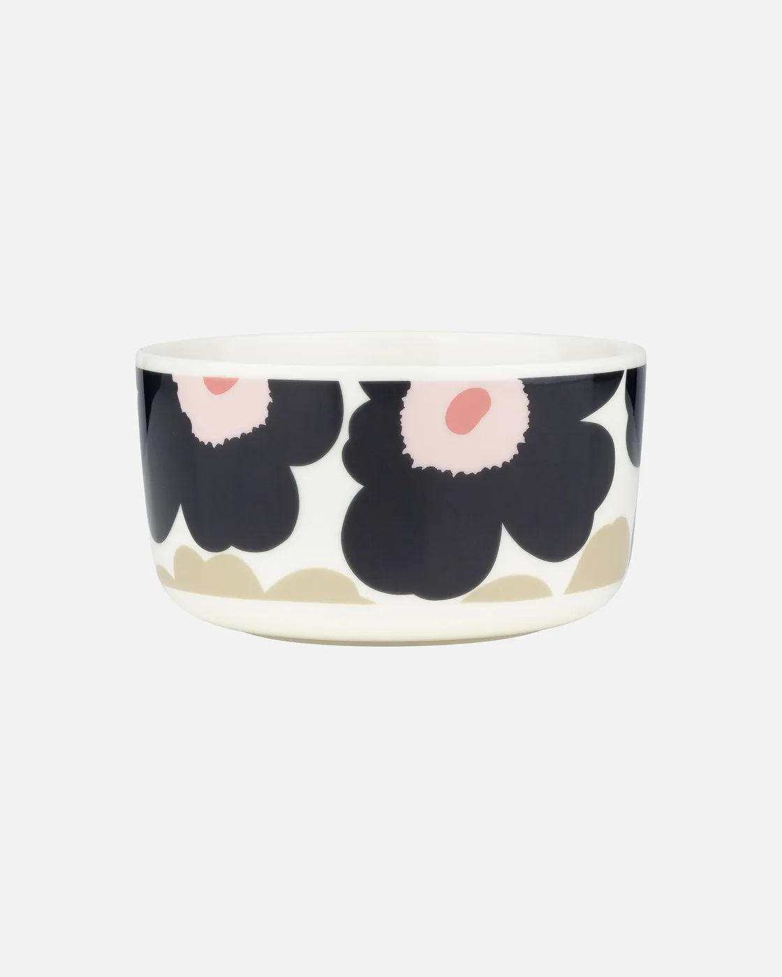 Oiva / Unikko Bowl 5 dl off white pink sand charcoal