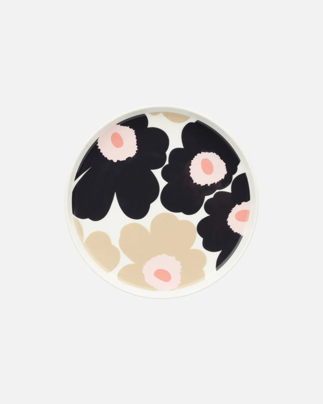 Oiva / Unikko Plate 20 cm off white pink sand charcoal