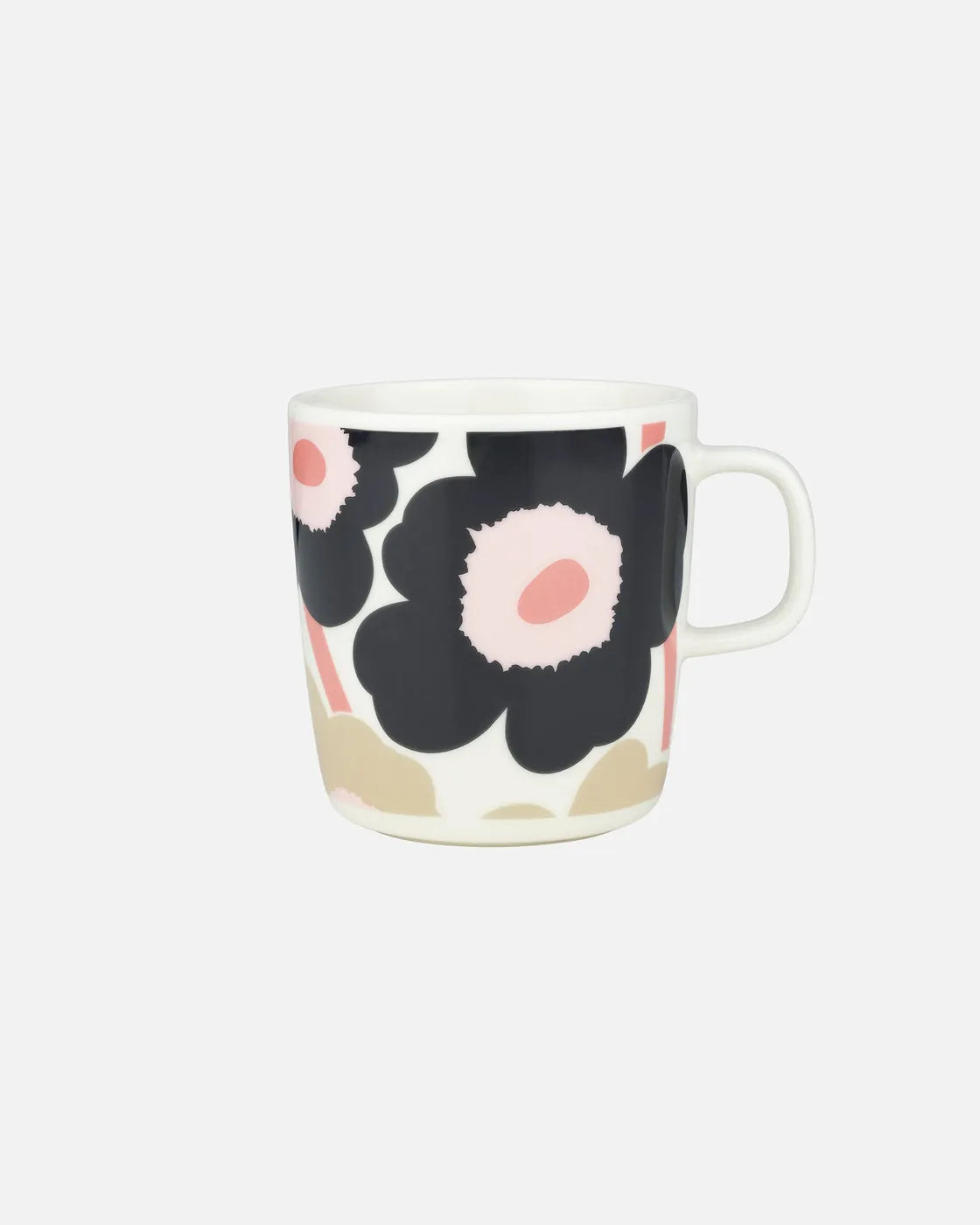 Oiva / Unikko Mug 4 dl off white sand charcoal pink