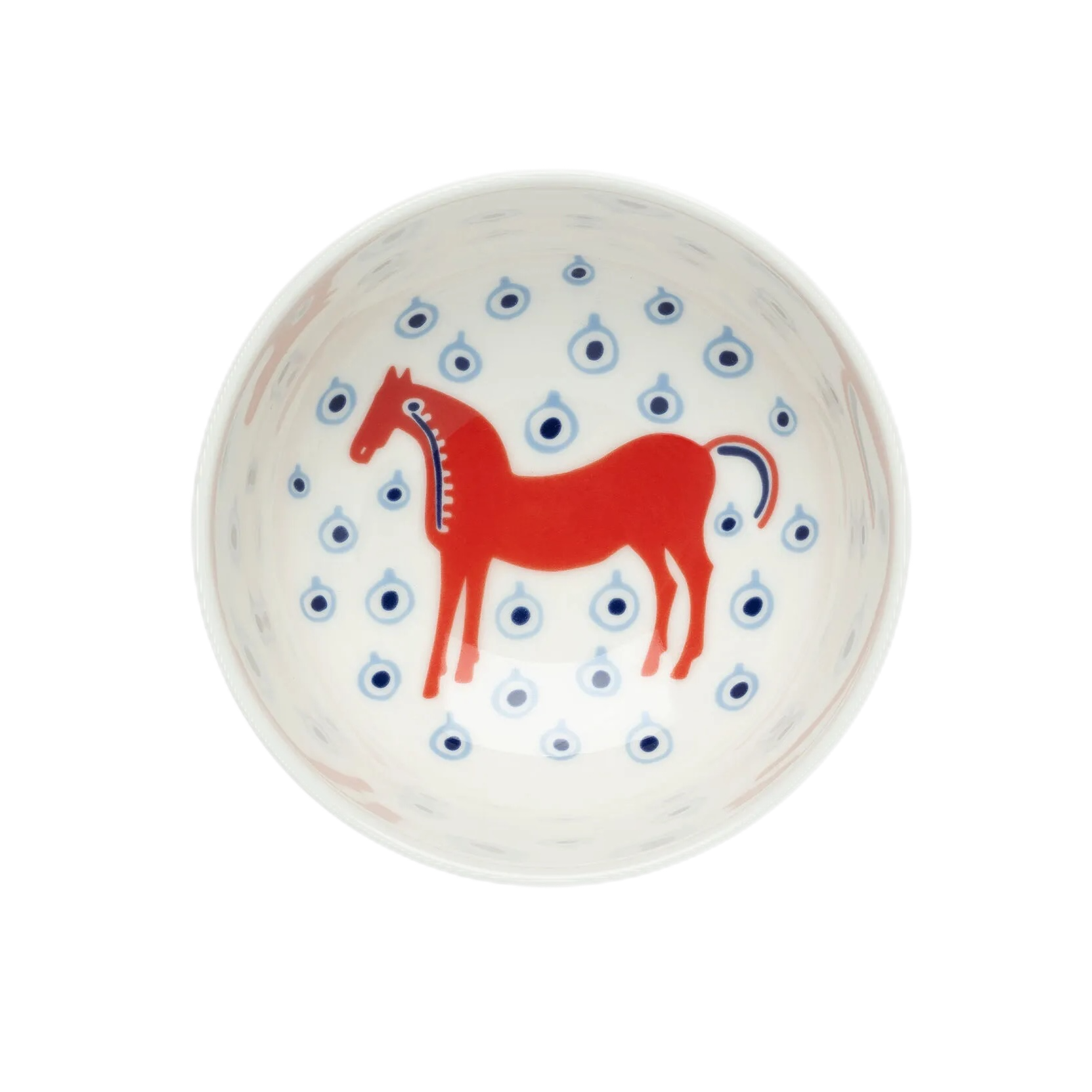 Oiva / Musta Tamma Bowl 3 dl off white orange red light blue