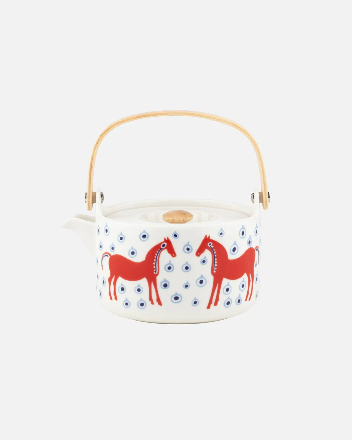 Oiva / Musta Tamma Teapot 7 dl off white orange red light blue