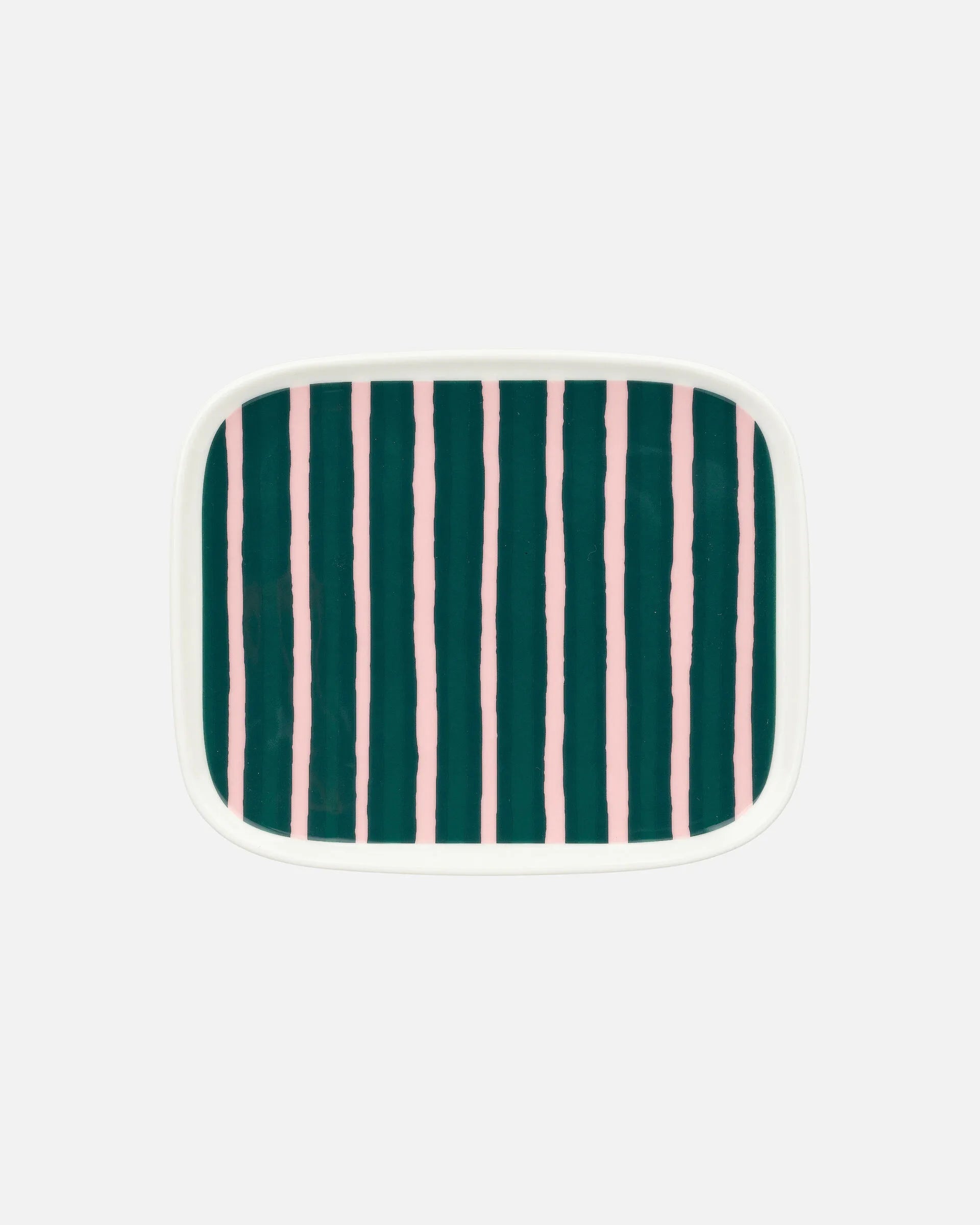 Oiva / Piccolo Plate 15x12 cm white pink dark green