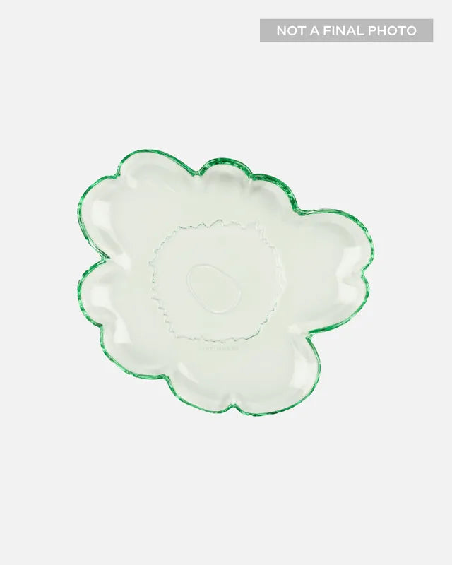 Unikko Glass plate 20 cm green