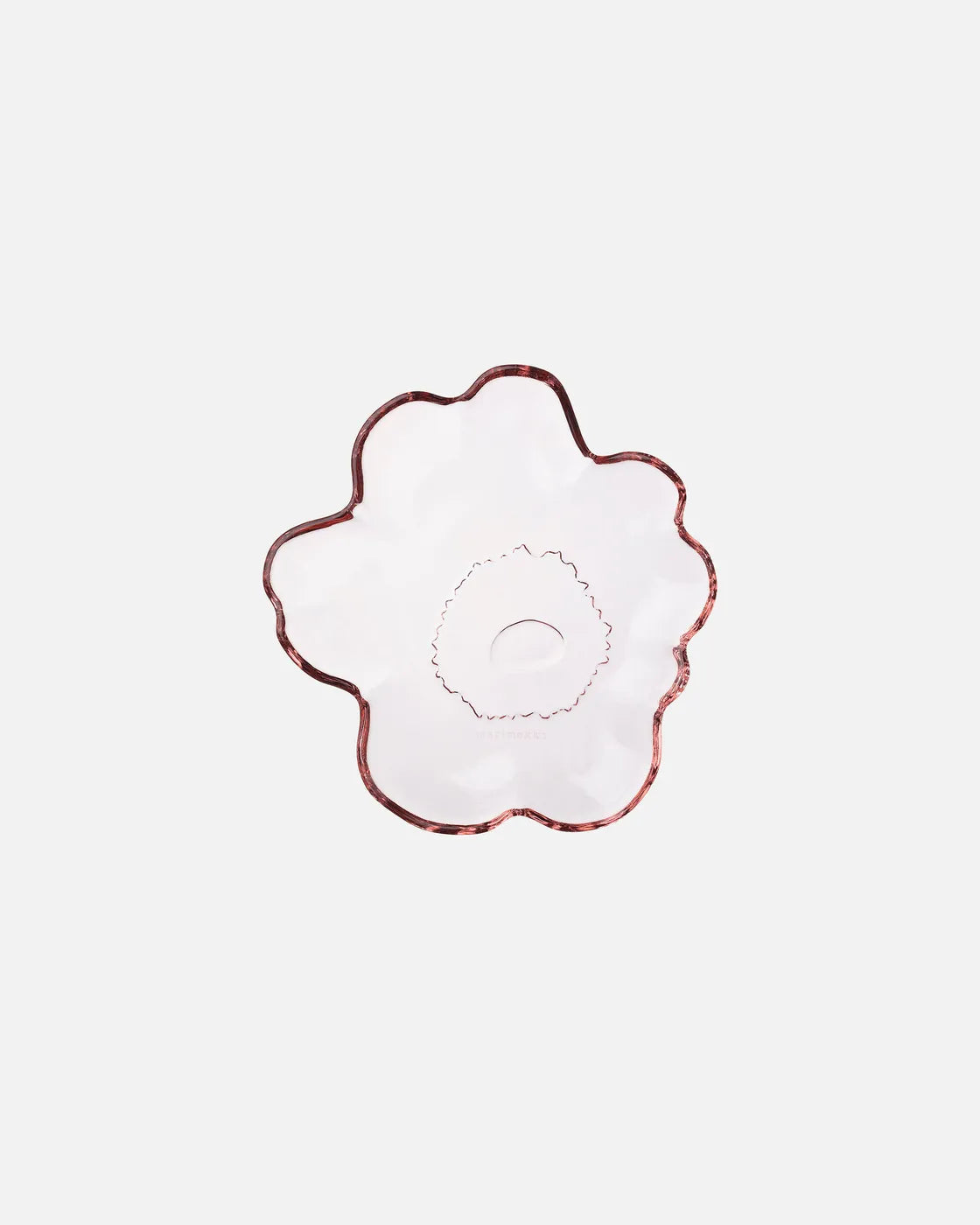 Unikko Glass plate 13 cm Pink