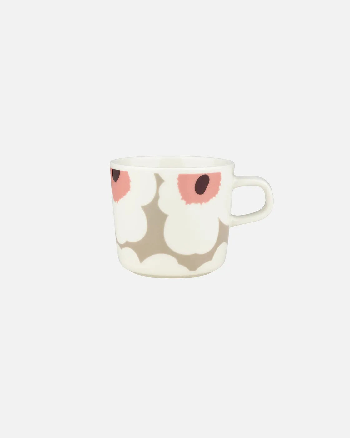Oiva / Unikko Coffee cup 2 dl white, clay, powder, dark wine