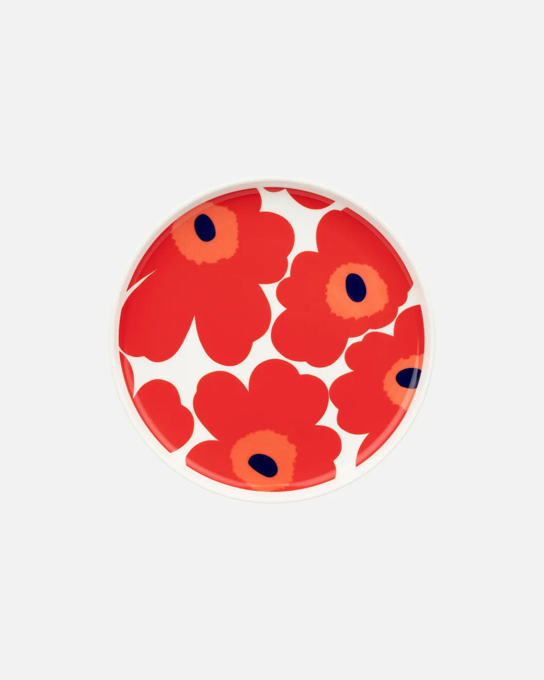 Oiva / Unikko Plate 20 cm white, red, blue