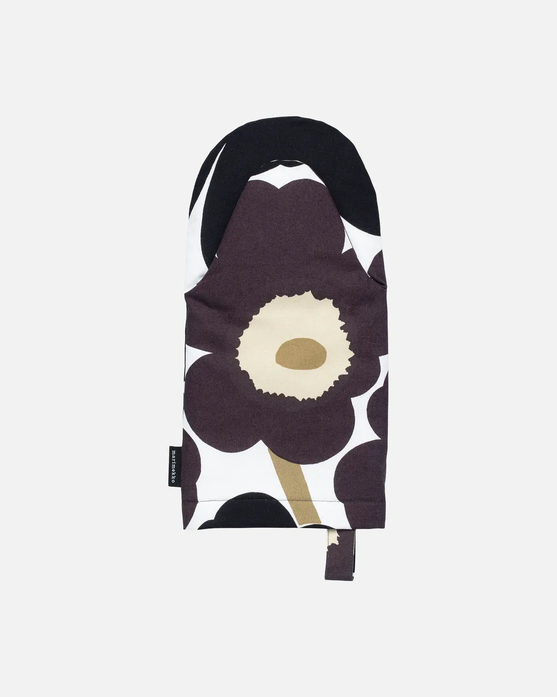 Pieni Unikko Oven mitten white dark grey beige
