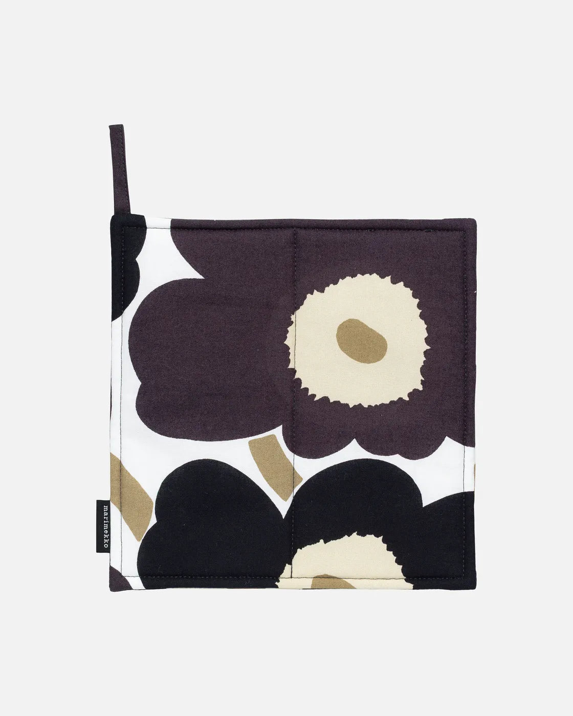 Pieni Unikko Pot holder white dark grey beige