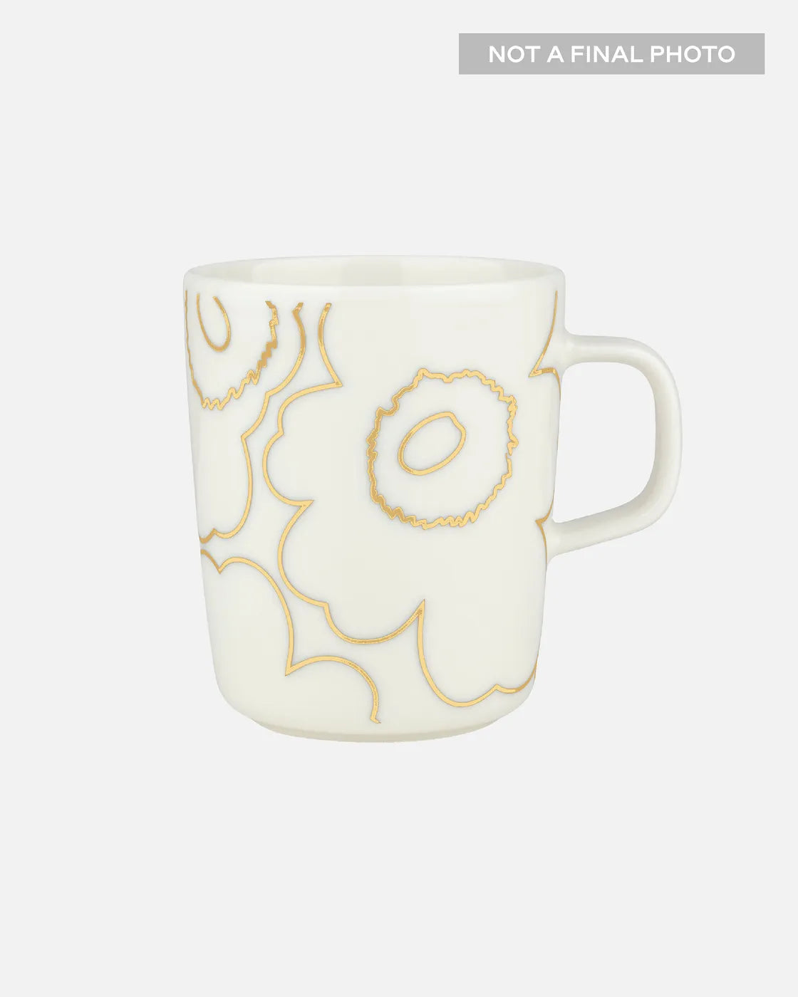 Oiva / Piirto Unikko mug 2,5 dl white gold