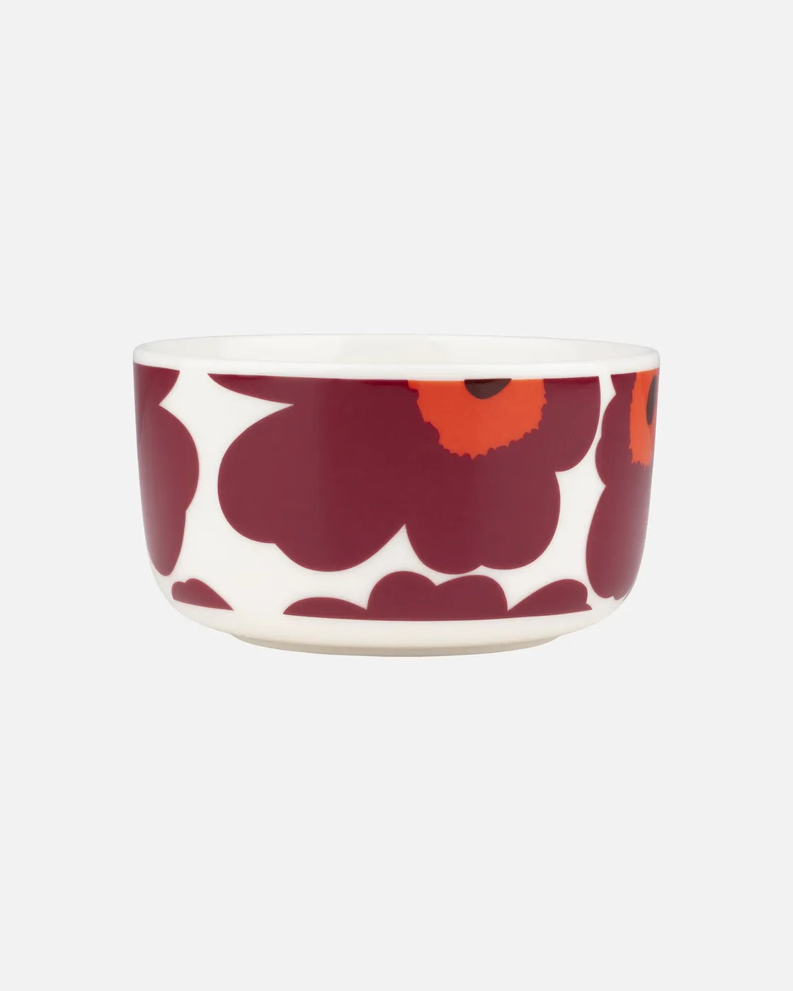Oiva / Unikko bowl 5 dl white burgundy red