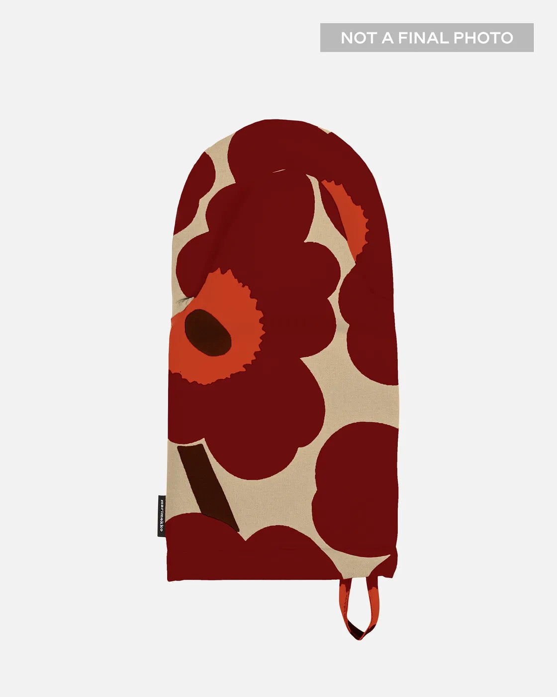 Pieni Unikko oven mitten vanilla wine red red