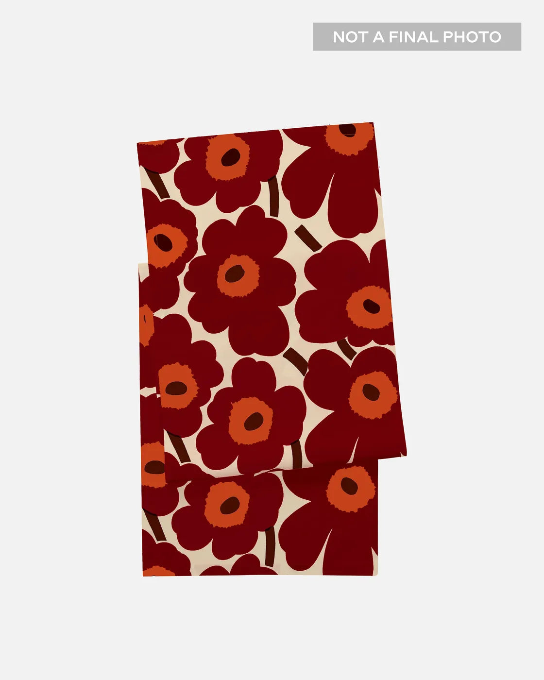 Unikko runner vanilla wine red red