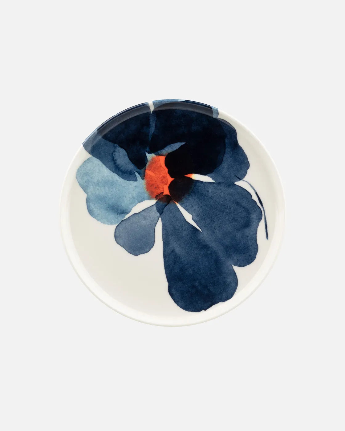 Oiva / Valssi Plate 20 cm white blue orange