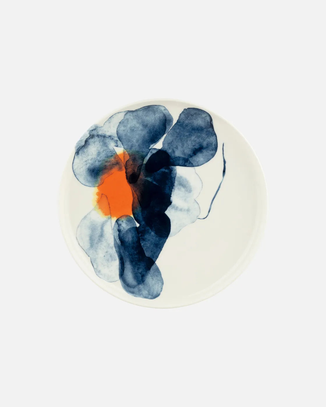 Oiva / Valssi Plate 25 cm white blue orange