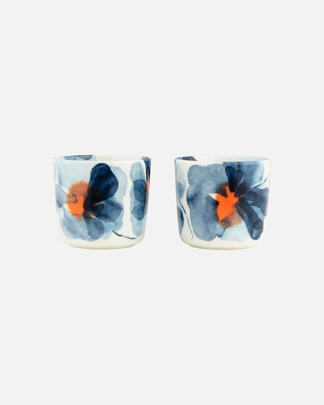 Oiva / Valssi Coffee cup 2dl / 2 pcs white blue orange