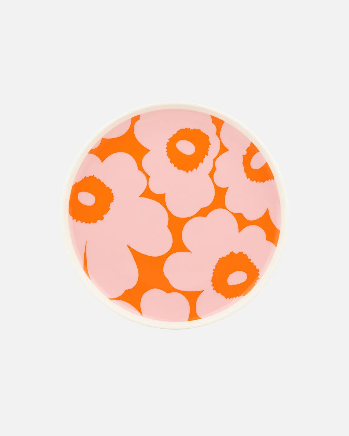 Oiva / Unikko Plate 20 cm white pink orange