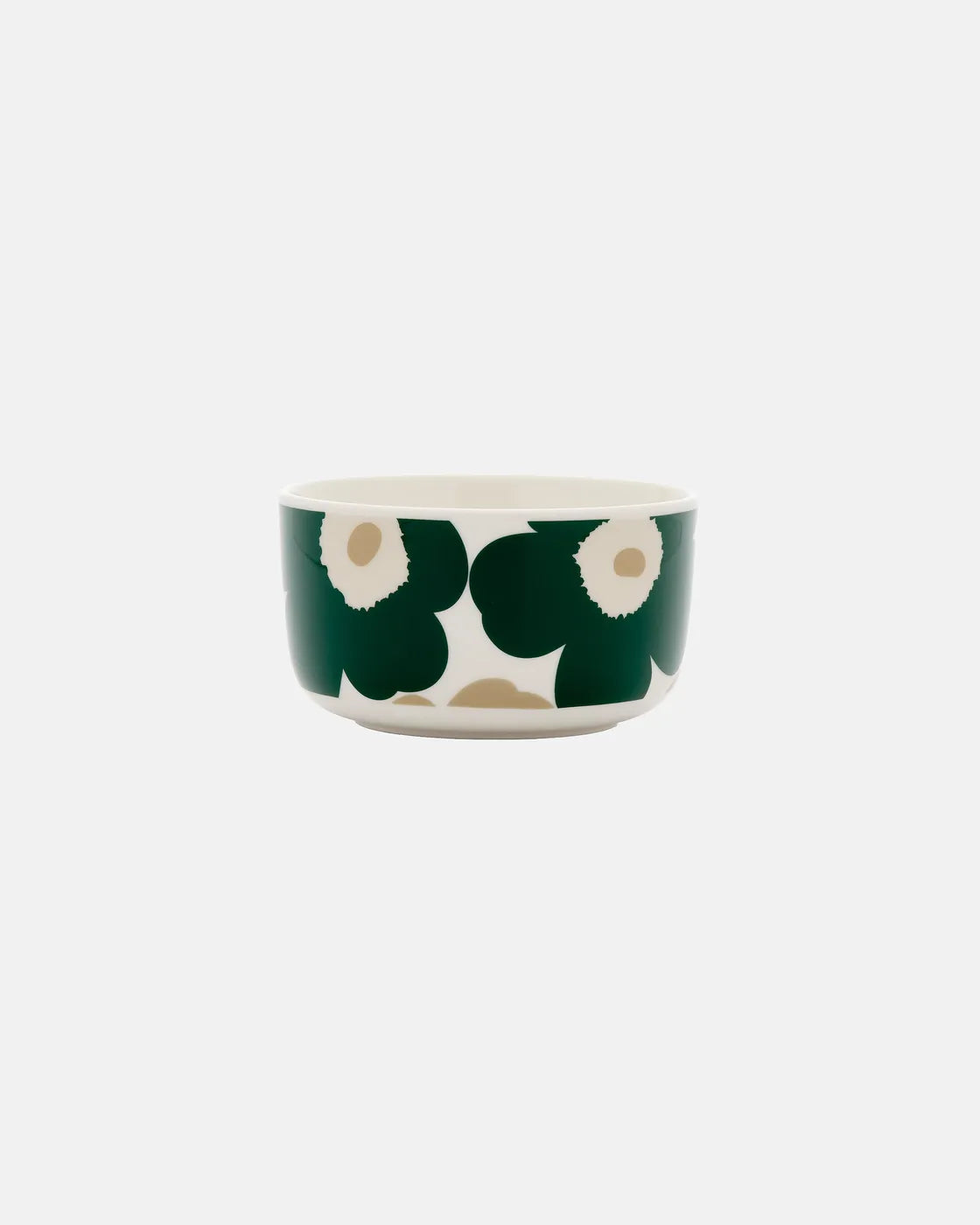Oiva / Unikko Bowl 5 dl white dark green beige light sand