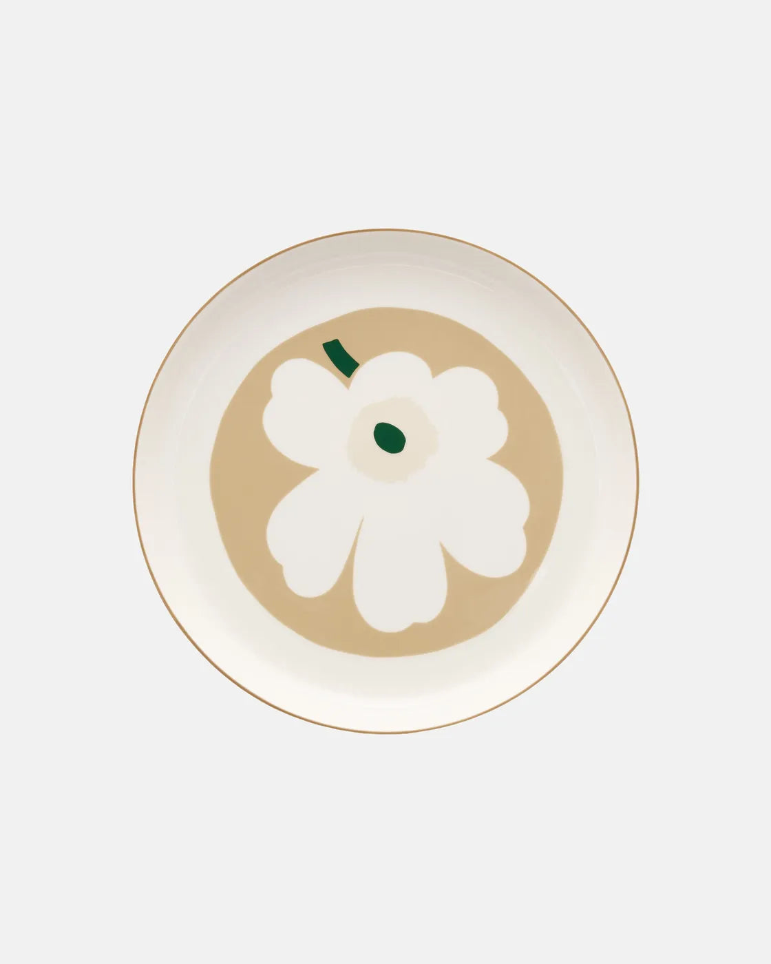 Oiva / Unikko Serving dish 32 cm white beige light sand dark green