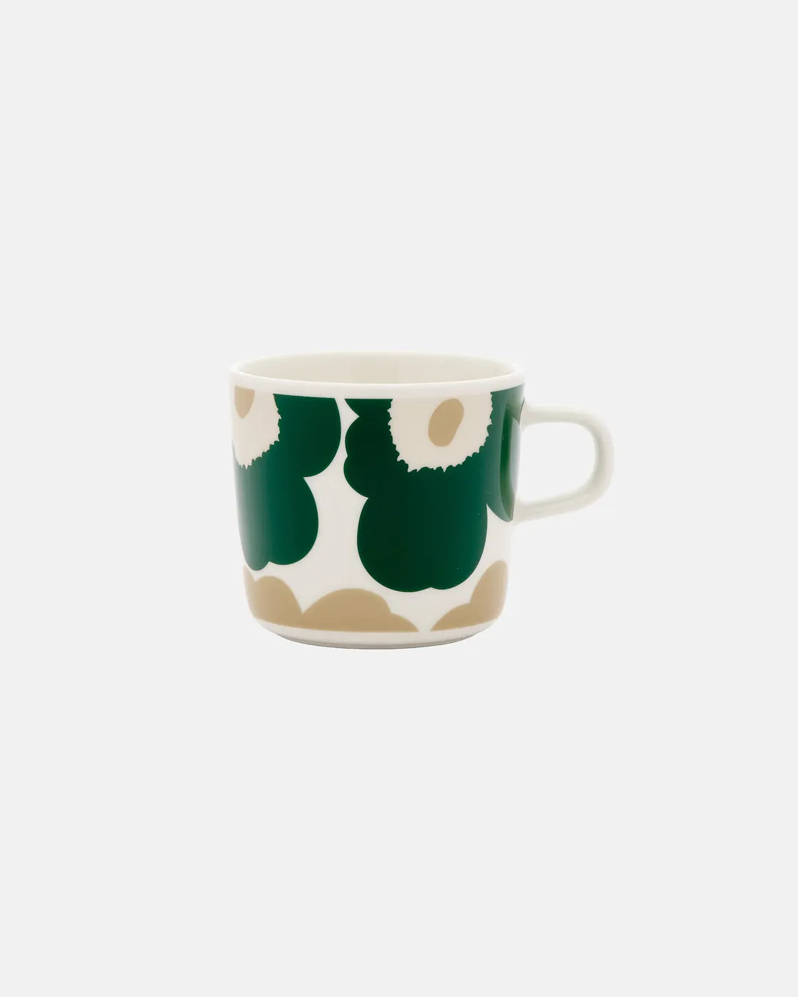 Oiva / Unikko Coffee cup 2 dl white dark green beige light sand