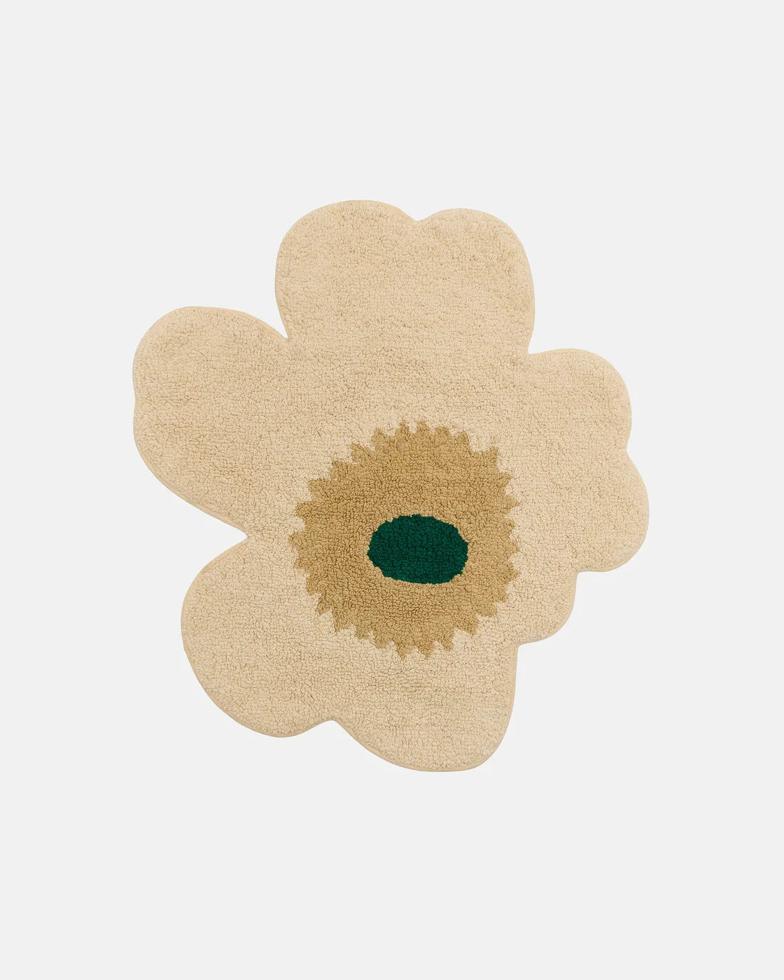 Unikko Bath mat 73x74 cm hay sand emerald