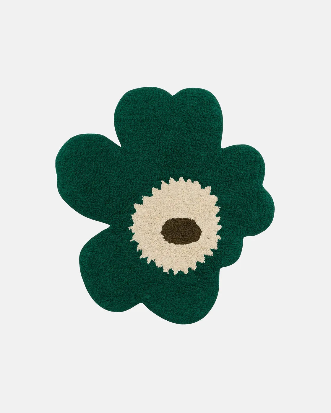 Unikko Bath mat 73x74 cm emerald off white mole