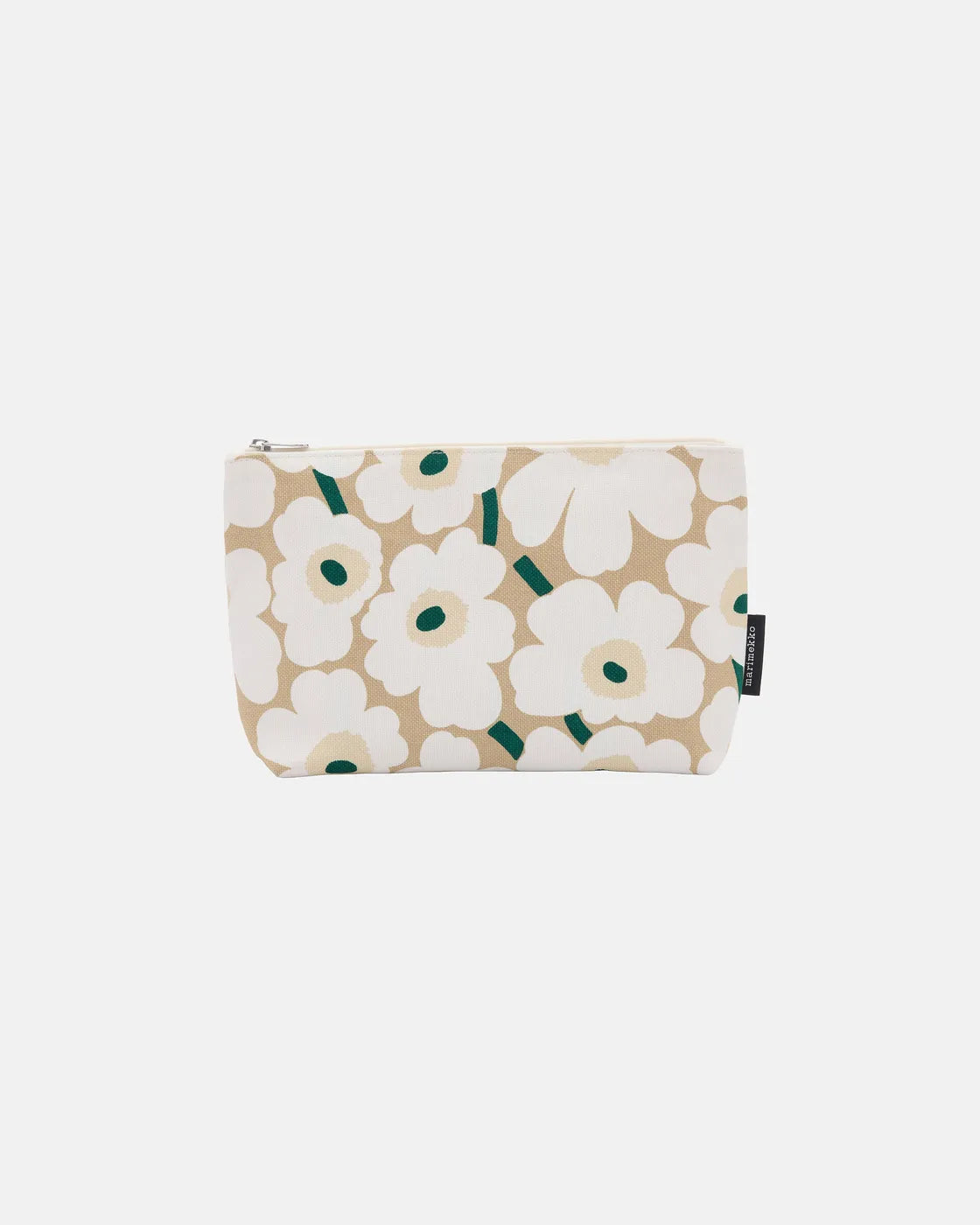 Mini Unikko Relle Cosmetic bag sand offwhite hay emerald