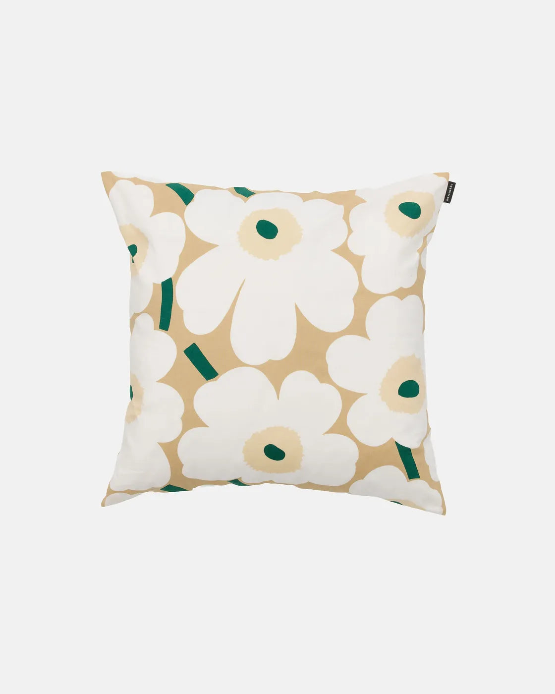 Pieni Unikko Cushion cover 50x50 cm sand white hay emerald