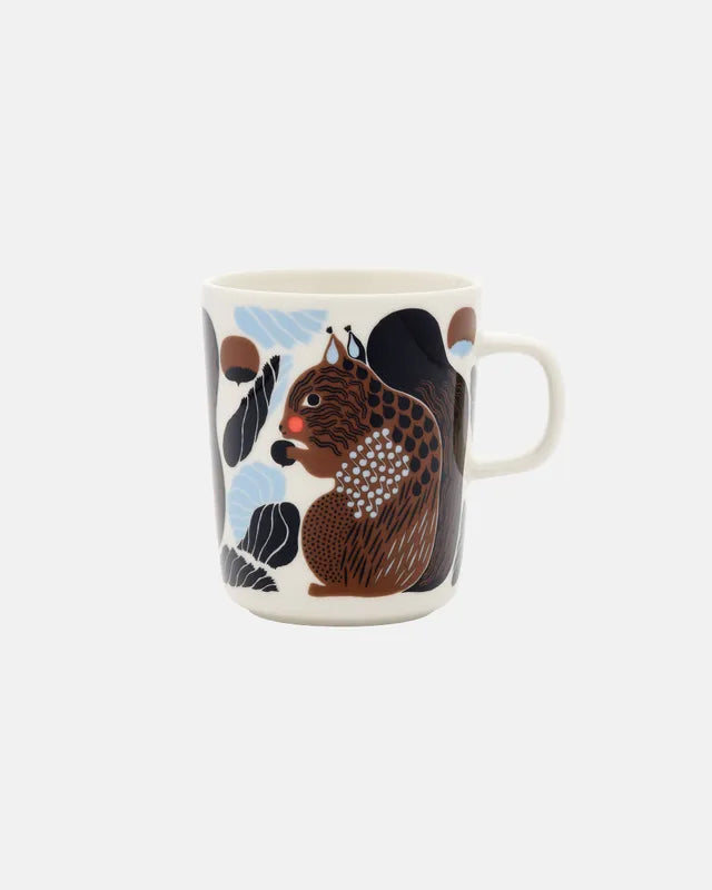 Oiva / Kurre Mug 2,5 dl white brown black light blue