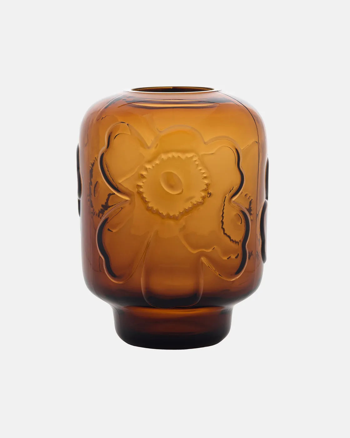 Unikko Vase glass Cognac
