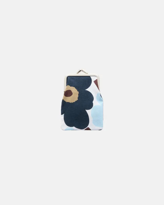 Mini Unikko Kortti kukkaro Purse white blueberry colbalt blue dark brown