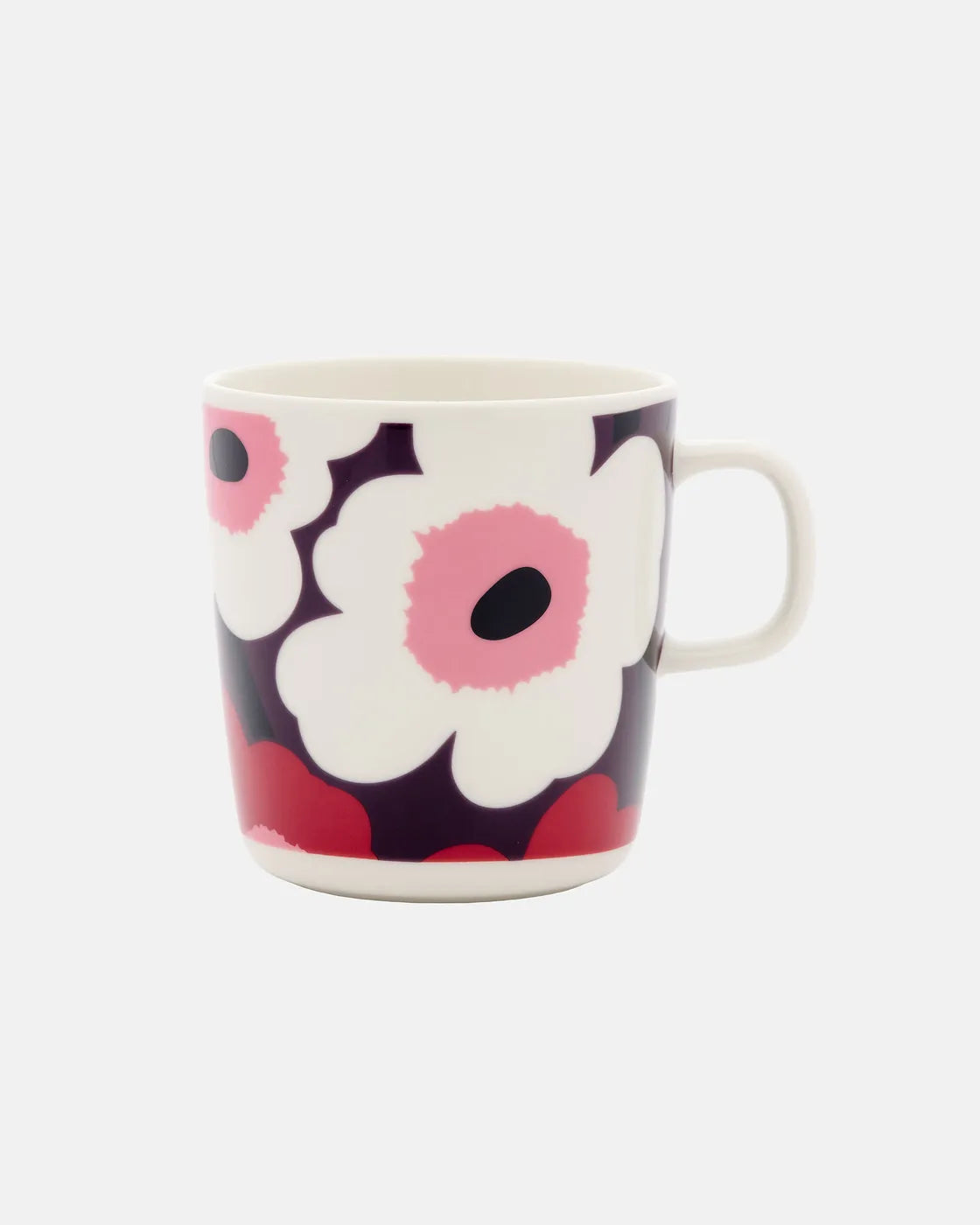 Oiva / Unikko Mug 4 dl white plum cranberry pink