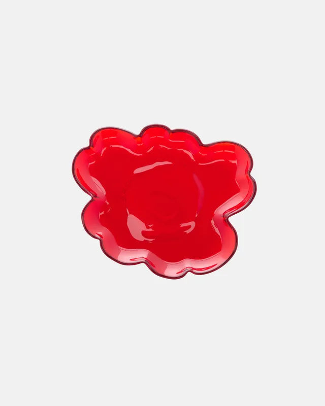 Unikko Glass Plate 20 cm Red