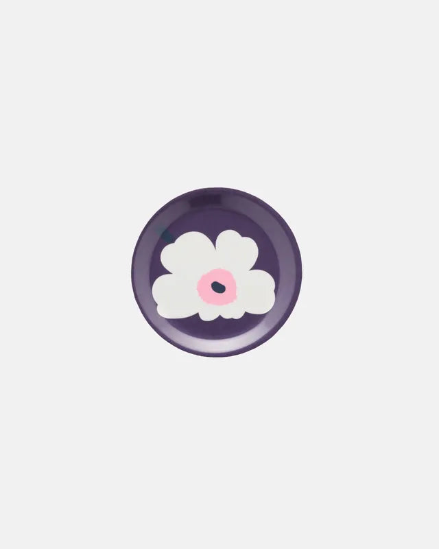 Unikko Coaster 11 cm plum white rose