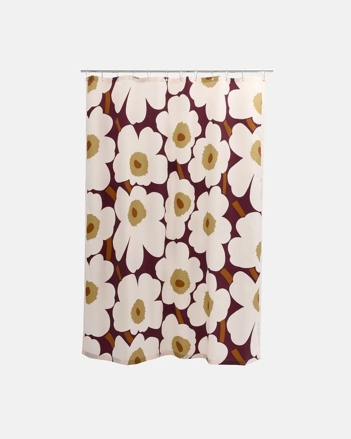 Unikko Shower curtain 180x200 cm plum pink elmwood toffee