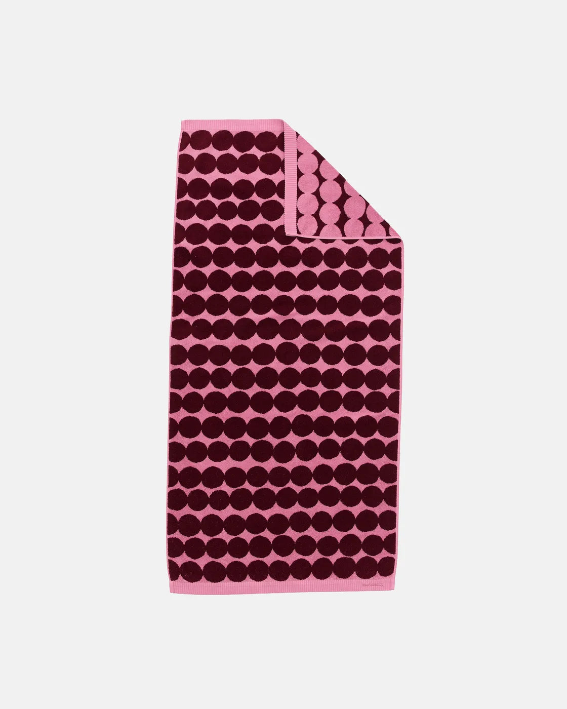 Räsymatto Bath towel 70x150 cm off wine red, wild rose
