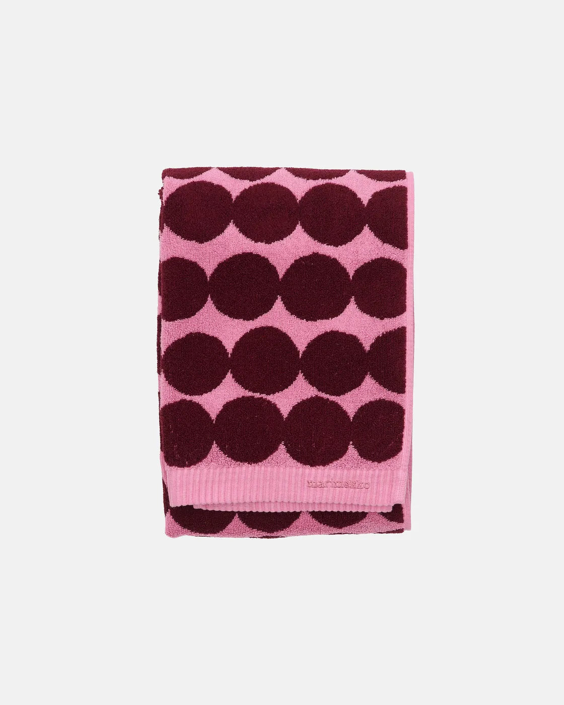 Räsymatto Bath towel 70x150 cm off wine red, wild rose