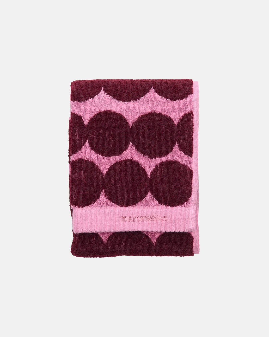 Räsymatto Hand towel 50x70 cm off wine red, wild rose