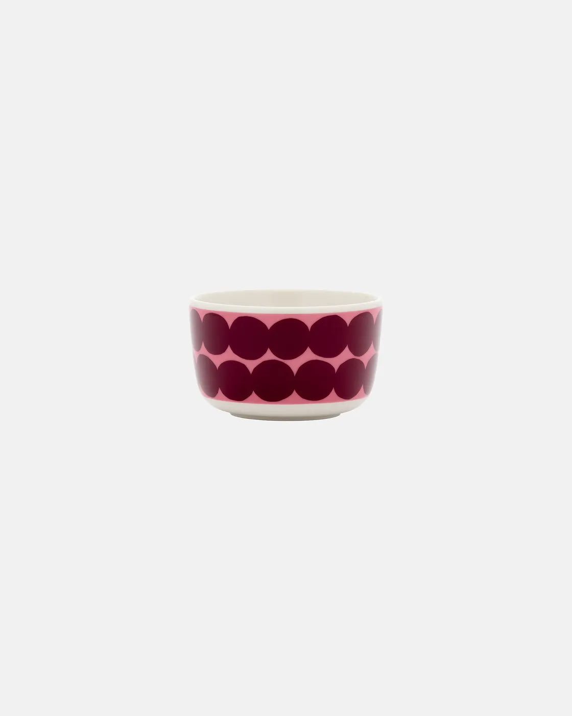 Oiva / Siirtolapuutarha Bowl 2,5 dl white, wild rose, wine red