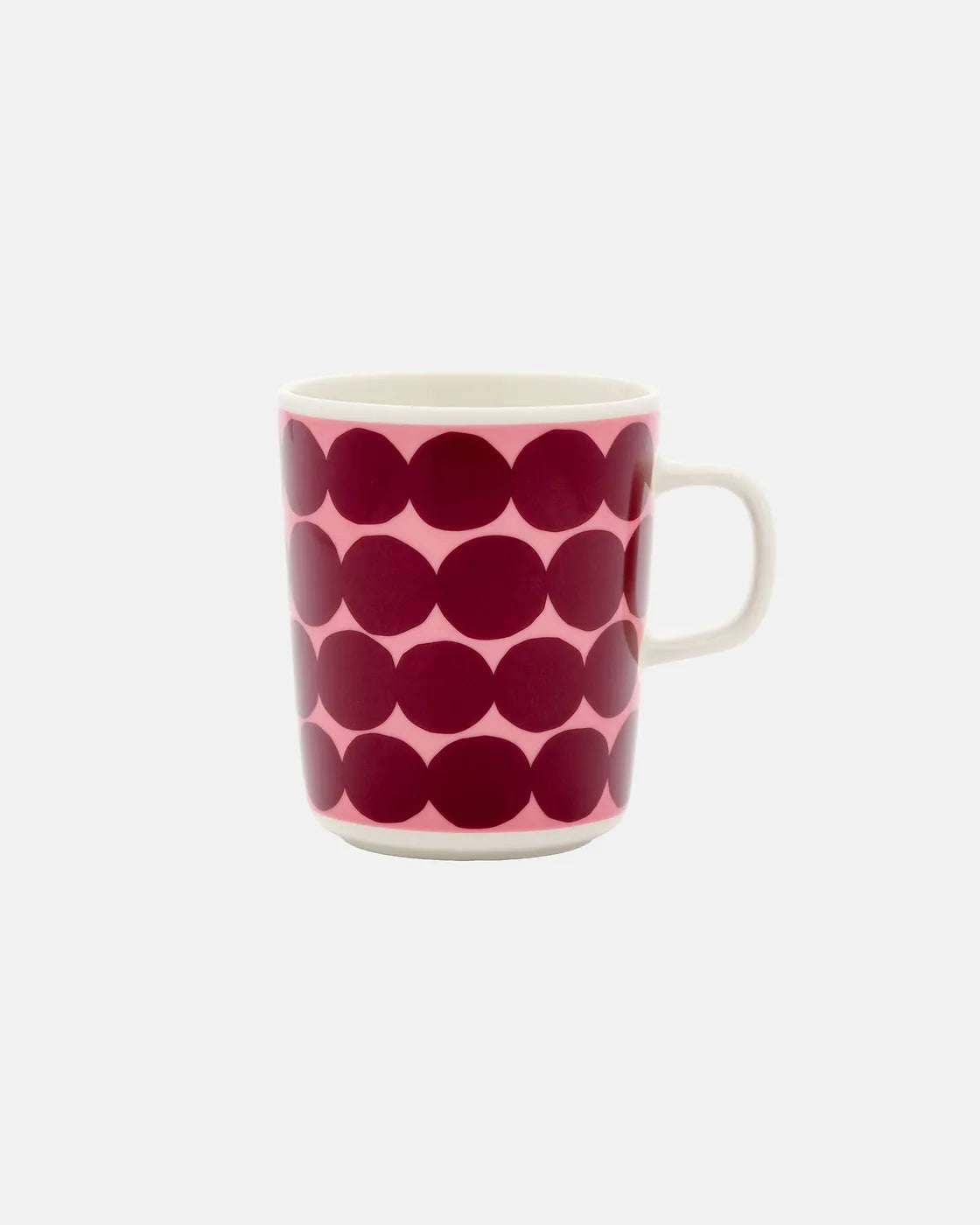 Oiva / Siirtolapuutarha Mug 2,5 dl white, wild rose, wine red