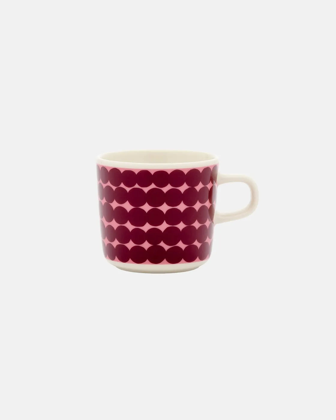 Oiva / Siirtolapuutarha Coffee cup 2 dl white, wild rose, wine red