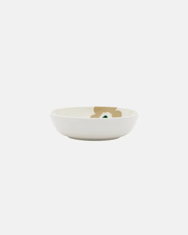 Oiva / Unikko Dish 16 cm beige white light sand dark green