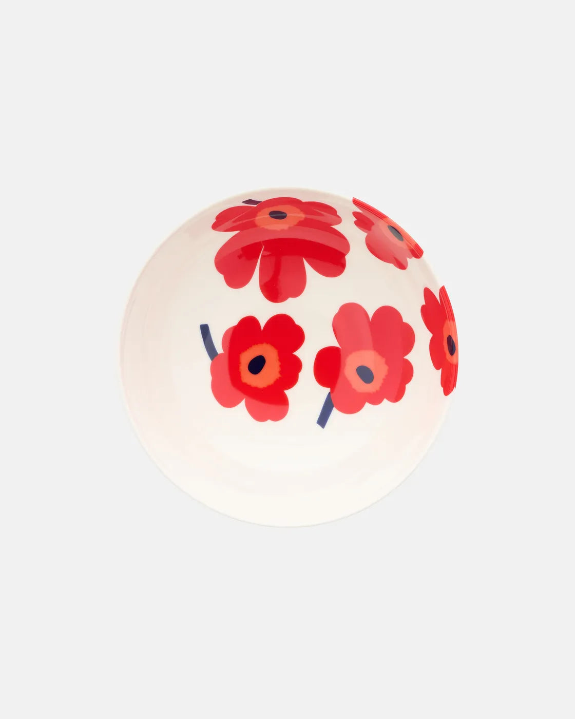 Oiva / Unikko Bowl 1,5 l white red blue