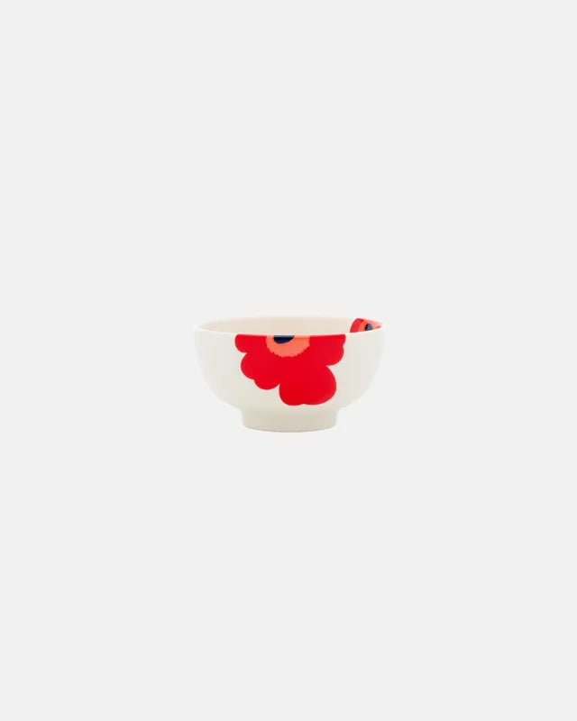 Oiva / Unikko Bowl 3 dl white red dark blue