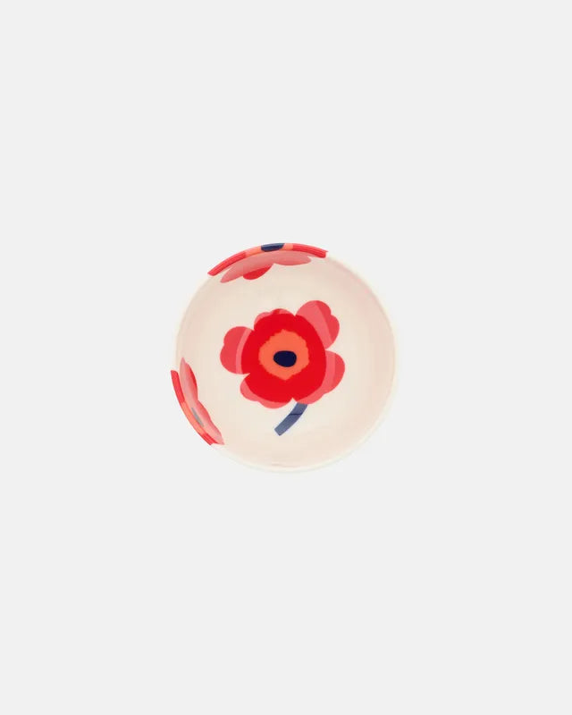 Oiva / Unikko Bowl 3 dl white red dark blue