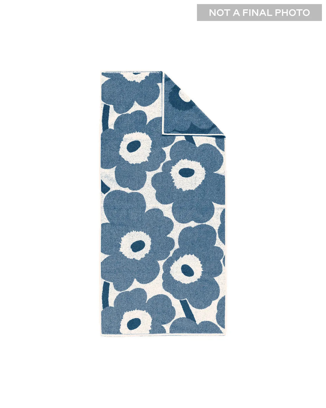Unikko Bath towel 70x150 cm off white blueberry