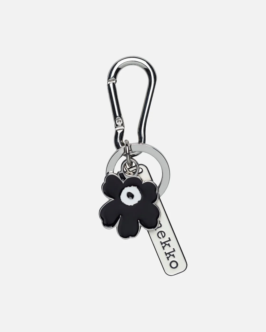 Puhallus Ii Unikko Kioski key chain white black