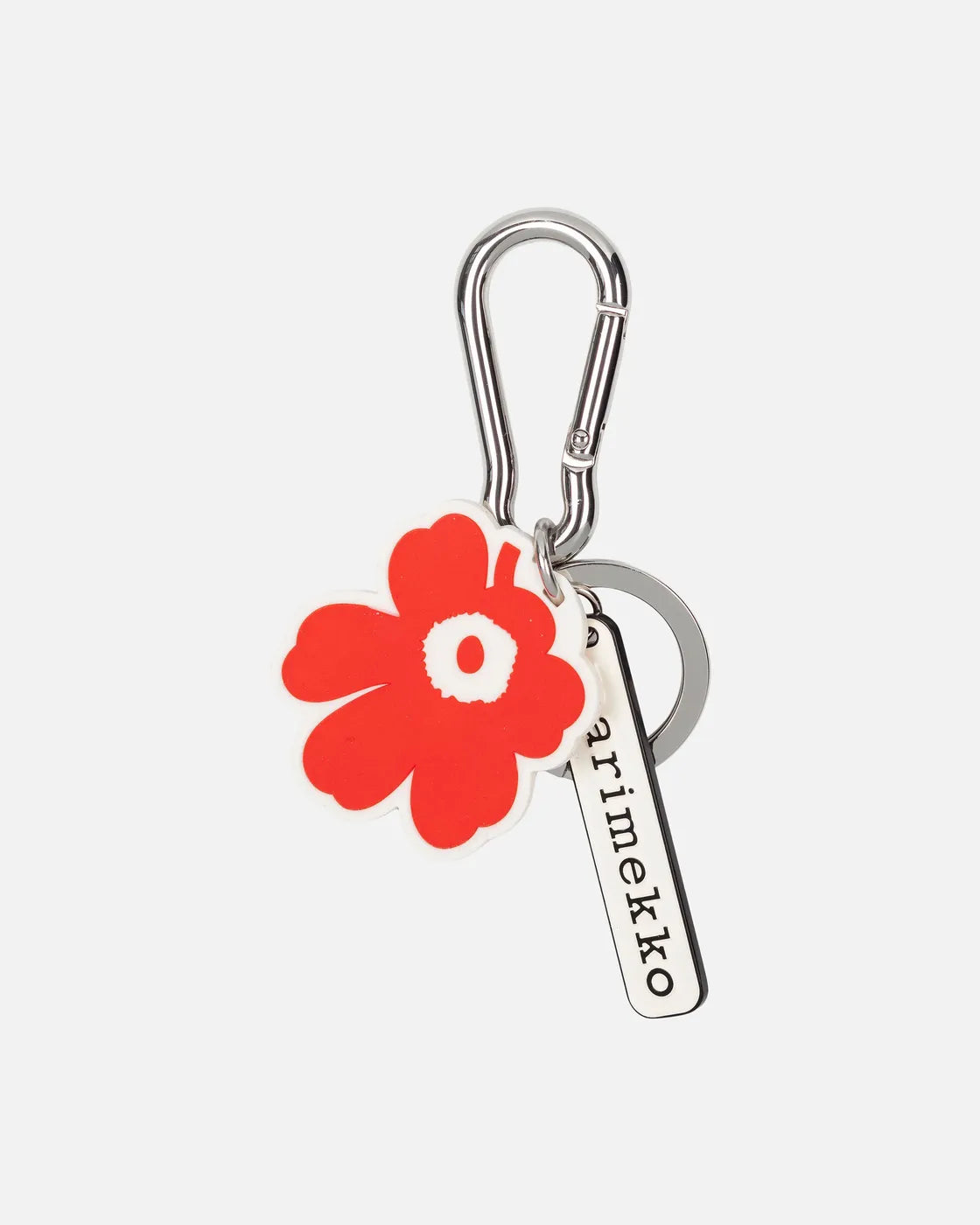 Aallokas Unikko key chain red off white