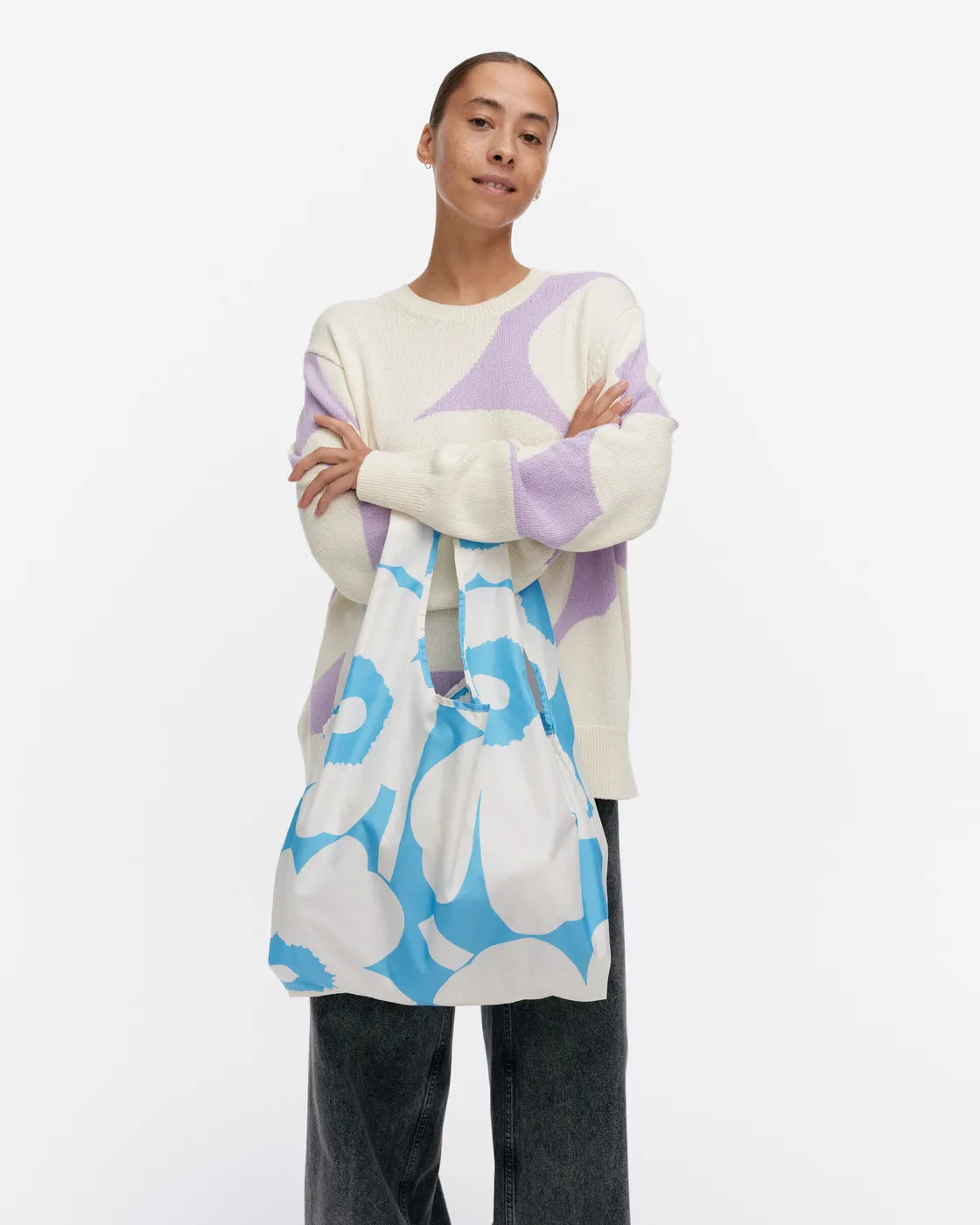 Smartbag Unikko bag off white blue