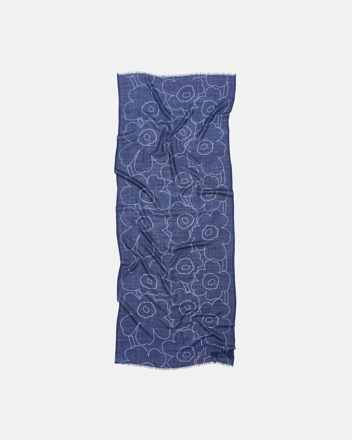 Fiore Piirto Unikko Scarf dark blue light blue