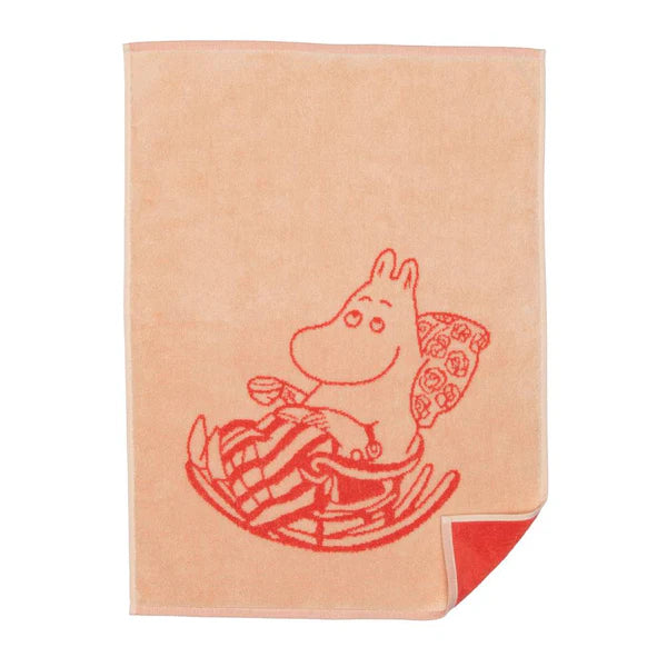 Moomin hand towel 50x70cm / 20x27.5in Moominmamma peach
